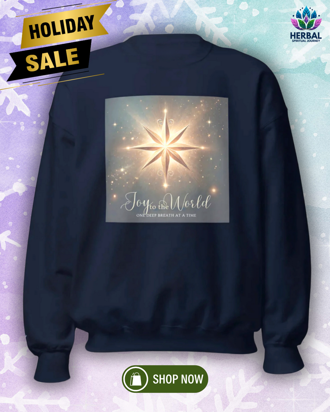 Embrace the Season of Peace with Our "Joy to the World" Holiday Sweatshirt