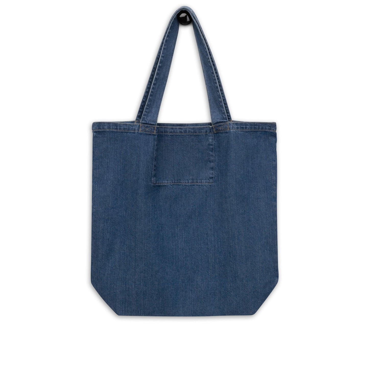 Organic denim tote bag "let that sh*t go"