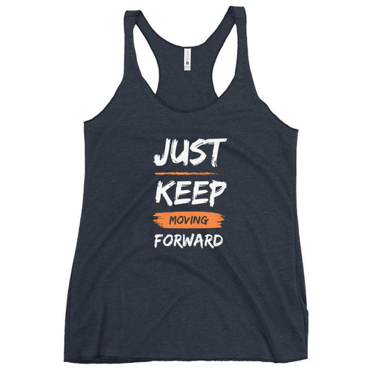 Women's Racerback Tank "Keep Moving Forward"