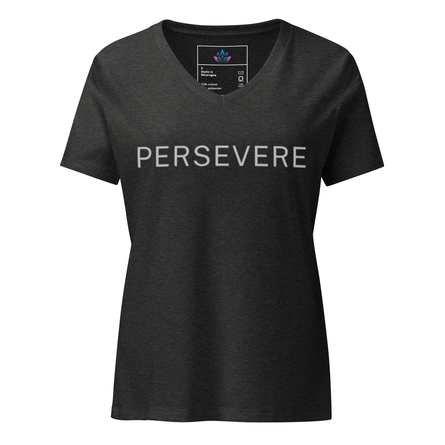 Women’s relaxed v-neck t-shirt "PERSEVERE"