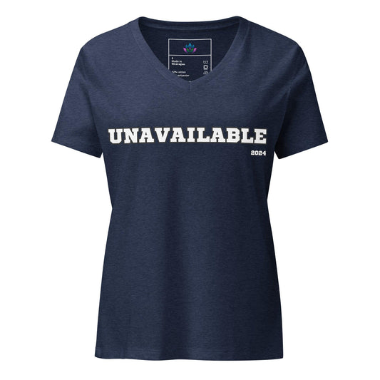 Women’s relaxed v-neck t-shirt "Unavailble to Toxicity"