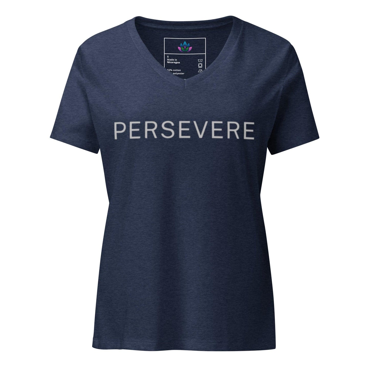 Women’s relaxed v-neck t-shirt "PERSEVERE"