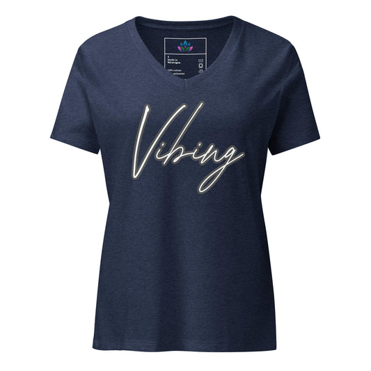 Women’s relaxed v-neck t-shirt "Vibing"