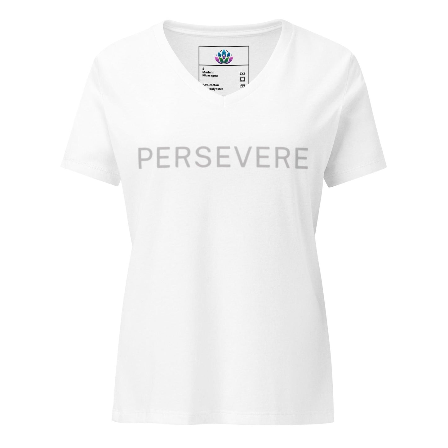 Women’s relaxed v-neck t-shirt "PERSEVERE"